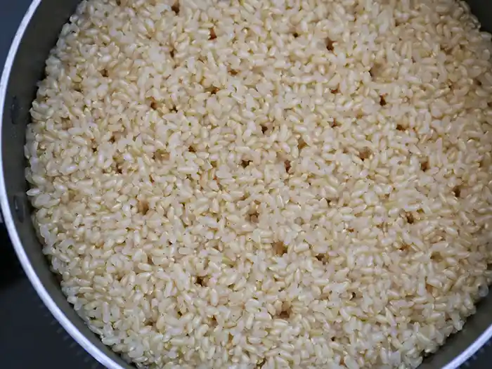 もち米玄米の炊き加減の確認の仕方
