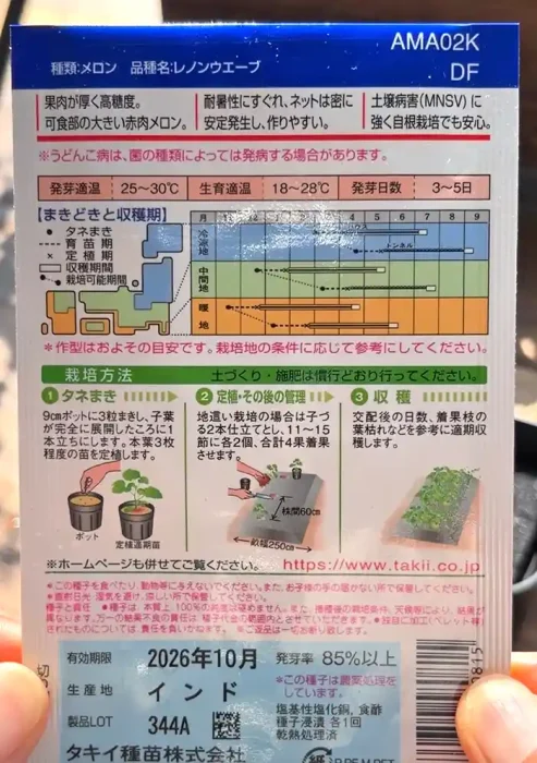 レノンウェーブの種のパッケージ